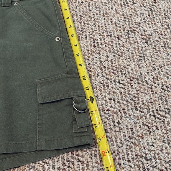Riveted by Lee Vintage Hi Rise Green Cargo Utility Shorts. 12P Y2K - Picture 11 of 14
